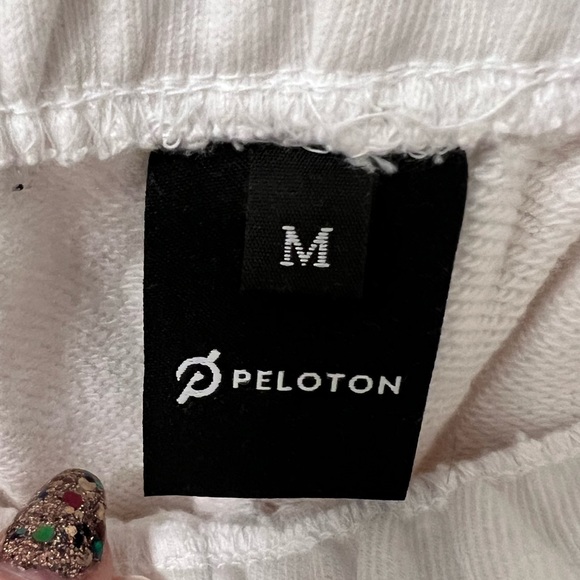PELOTON | 2020 White Joggers Track Pants Worn Once Like New 100% Cotton - Picture 5 of 6